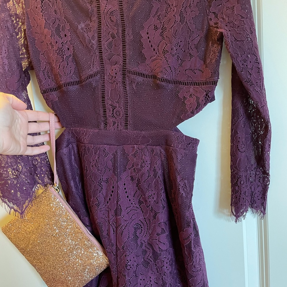 Xhilaration purple lace romper